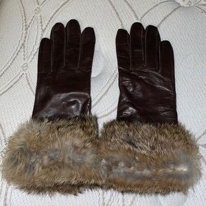 Women’s Fur-lined Leather Gloves Sz. 6 1/2